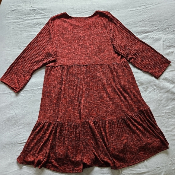 Torrid mini brushed soft red tiered skater dress Size 5X - Picture 15 of 16